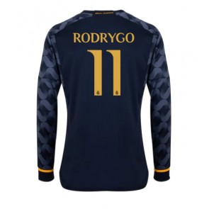 Maillot de foot Real Madrid Rodrygo Goes #11 Extérieur 2023-24 Manche Longue